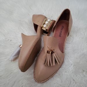 Jeffrey Campbell Loafer Chunky Pearl Heels
